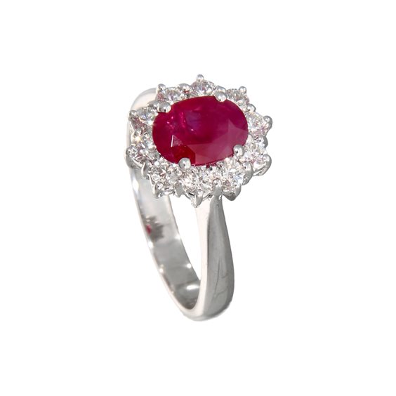 Ring Crivelli Woman RUBINO in White Gold Rubino 1.42 Ct 024-0530C RB - 024-0530C RB